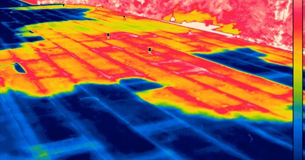 On-roof survey of heat signatures.
